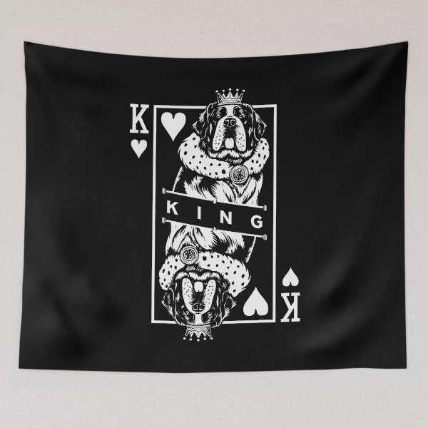 Item preview, Saint Bernard King Of Hearts Funny Dog Lover Card Pop Art designed and sold by GrandeDuc.