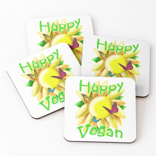 Item preview, plant powered happy vegan designed and sold by BeingNow.