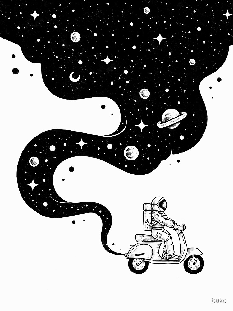 Thumbnail 3 of 3, Scarf, Interstellar Ride designed and sold by buko.