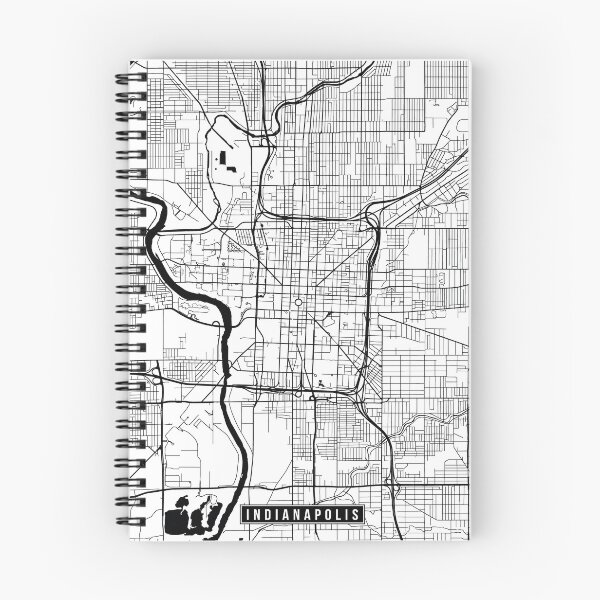 Artikelvorschau, Indianapolis, Indiana Street Map entworfen und verkauft von InkistPrints.