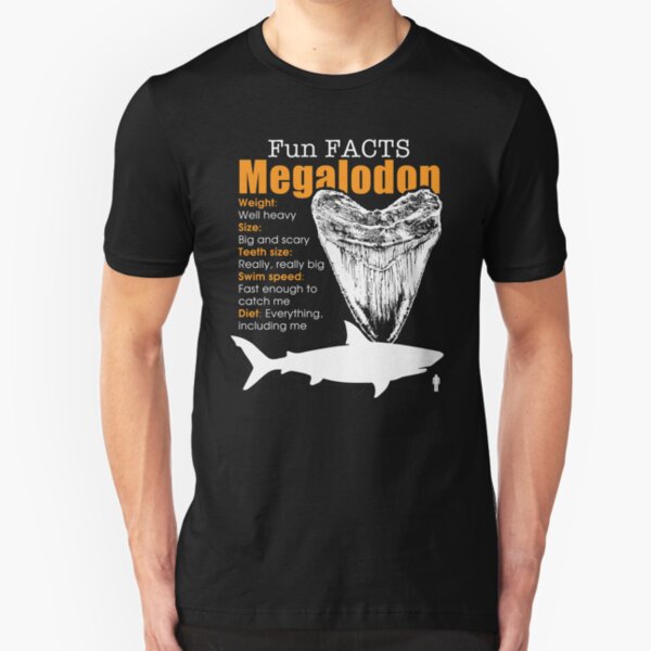 Funny Megalodon tshirt - great gift for shark lovers Slim Fit T-Shirt