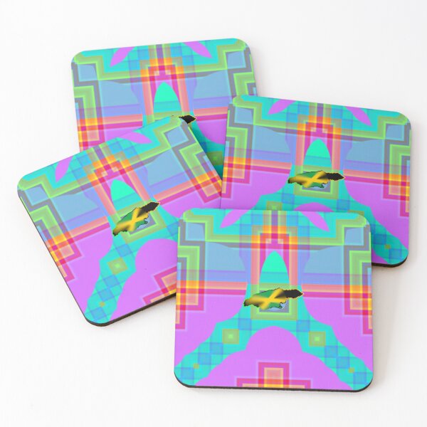 Item preview,  UNFORGETTABLE WEST INDIES CHRISTMAS SOUVENIRS - UNIQUE ABSTRACT CARIBBEAN GEOMETRIC PATTERN - GREATJAMAICAN VIBES FLAG INSPIRATION designed and sold by Ralek.