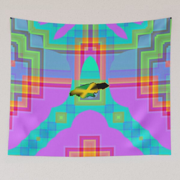 Item preview,  UNFORGETTABLE WEST INDIES CHRISTMAS SOUVENIRS - UNIQUE ABSTRACT CARIBBEAN GEOMETRIC PATTERN - GREATJAMAICAN VIBES FLAG INSPIRATION designed and sold by Ralek.