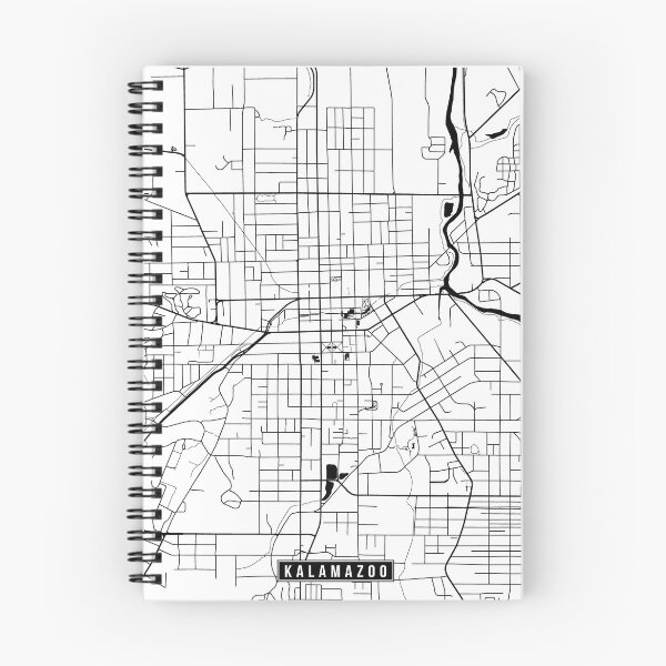 Item preview, Kalamazoo, Michigan Street Map designed and sold by InkistPrints.