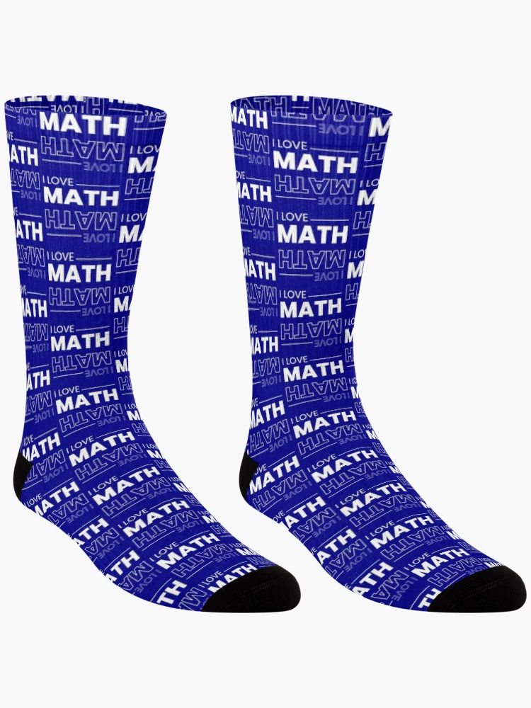 Thumbnail 3 of 5, Socks, I Love Math designed and sold by MathVerge.