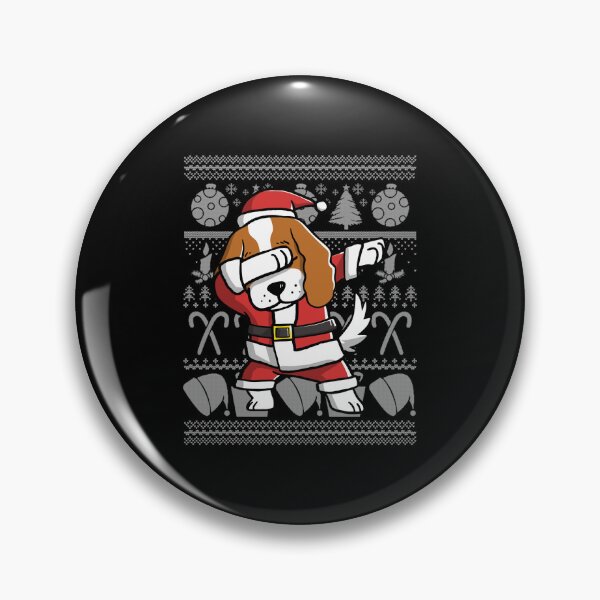 Item preview, Dabbing Cavalier King Charles Spaniel Ugly Christmas Sweater Graphic designed and sold by Kira Doyle.
