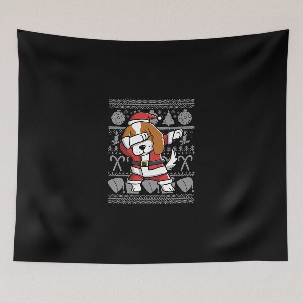 Item preview, Dabbing Cavalier King Charles Spaniel Ugly Christmas Sweater Graphic designed and sold by Kira Doyle.