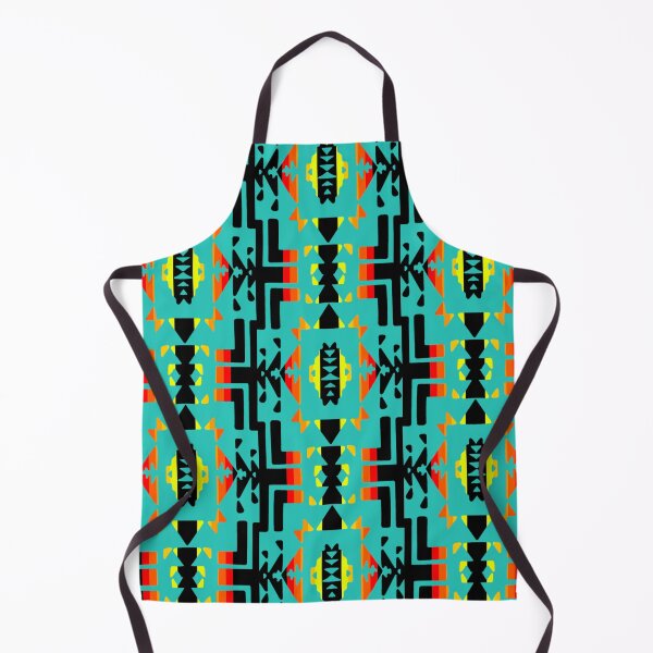 Artikelvorschau, Türkis / Feuerfarbe Schwarz Native Blanket Print entworfen und verkauft von JMWCD.