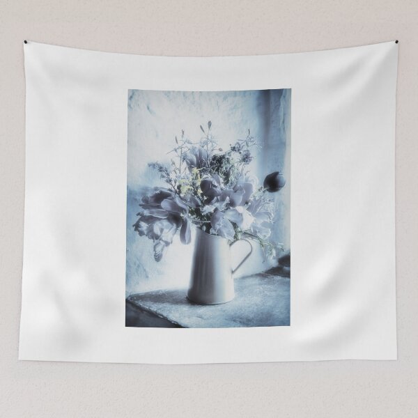 Item preview, Flowers in a Window - blue toned designed and sold by Dorset Girl.
