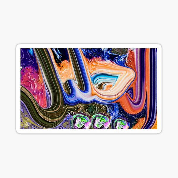 Al Jaleel Al Jalil Allah Name modern calligraphy painting Sticker