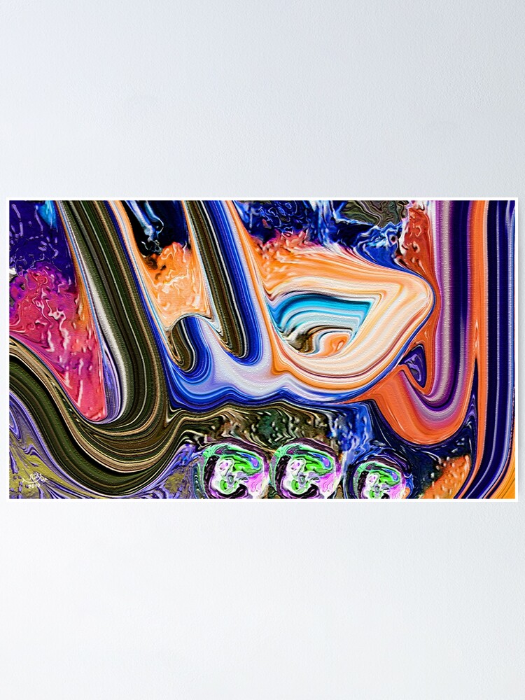 Alternate view of Al Jaleel Allah Name Painting Poster