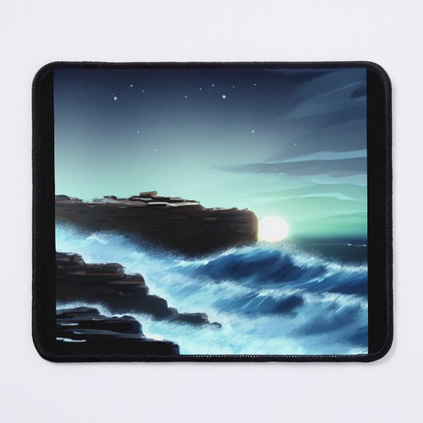 Item preview, Ocean Waves Moonlight Painting Series - Painting 5 -Throw Pillows and Prints. designed and sold by ScatterHub.