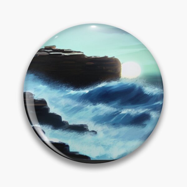 Item preview, Ocean Waves Moonlight Painting Series - Painting 5 -Throw Pillows and Prints.  designed and sold by ScatterHub.