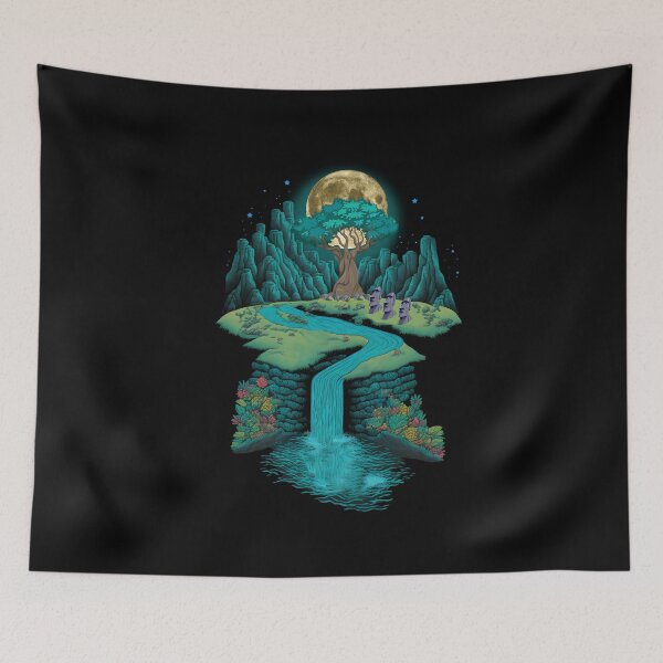 Item preview, Dream waterfall | Moai  island heads designed and sold by TeeARTHY.