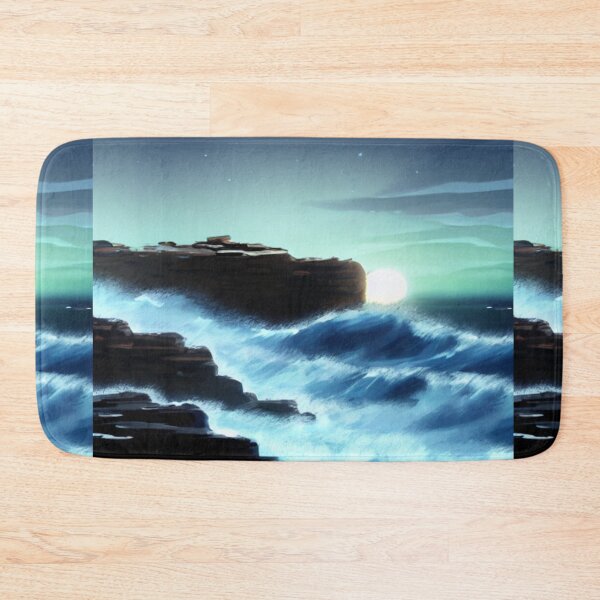 Item preview, Ocean Waves Moonlight Painting Series - Painting 5 -Throw Pillows and Prints.  designed and sold by ScatterHub.