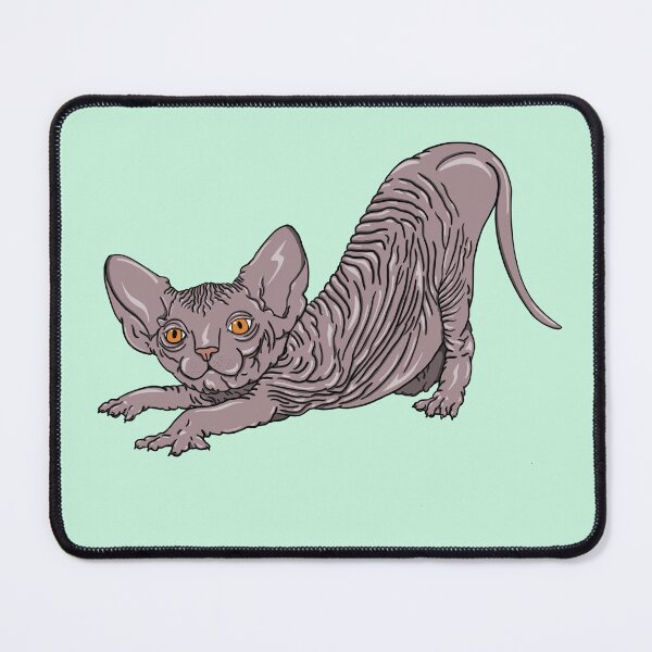 Item preview, Hairless Cat Stretching  designed and sold by ThatAesthetic.