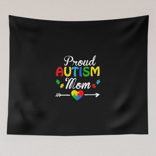Item preview, Proud Autism Mom Puzzle heart Autism Awareness 2020 designed and sold by Kira Doyle.