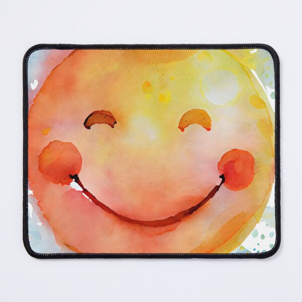 Item preview, Watercolor Smilie Happy and Content Positivity Design designed and sold by CGSGraphics.
