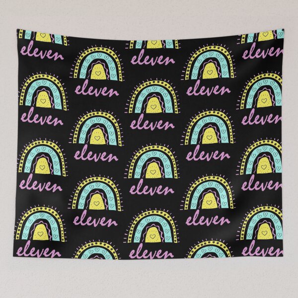 Item preview, Eleven Year Old Eleventh Birthday Cute Fun Doodle Boho Rainbow designed and sold by LadySaltwater.