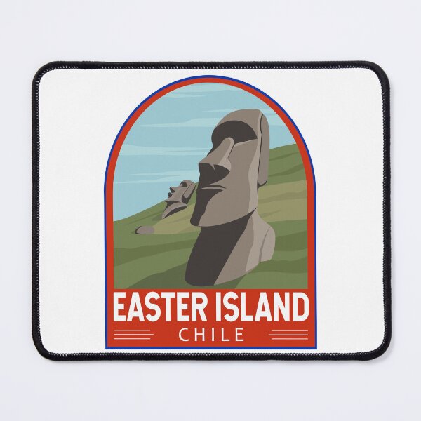 Item preview, Easter Island Chile Retro Travel Art Emblem designed and sold by KrisSidDesigns.