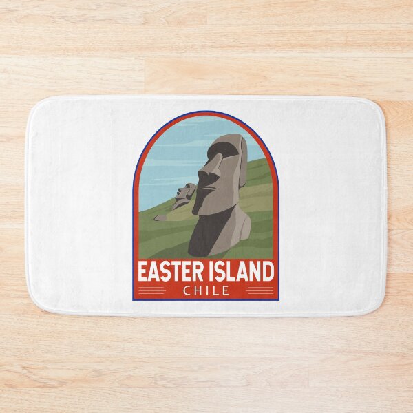 Item preview, Easter Island Chile Retro Travel Art Emblem designed and sold by KrisSidDesigns.