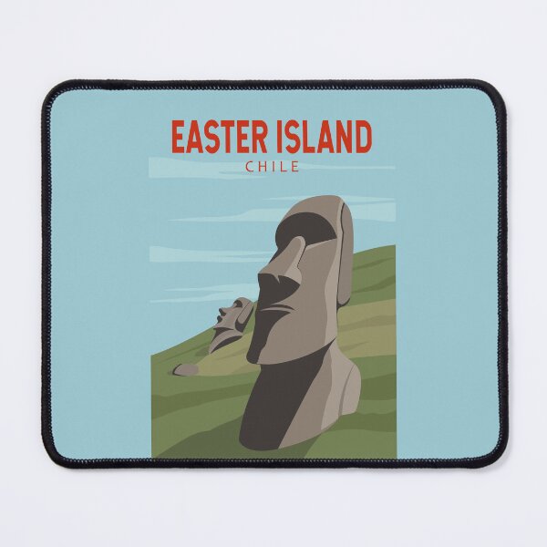 Item preview, Easter Island Chile Retro Travel Art Vintage designed and sold by KrisSidDesigns.