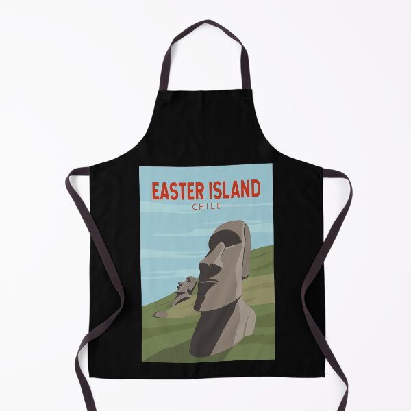 Item preview, Easter Island Chile Retro Travel Art Vintage designed and sold by KrisSidDesigns.