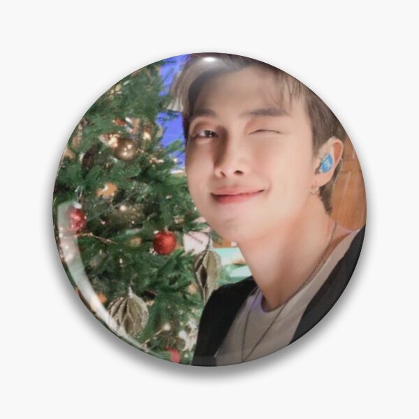 Item preview, RM Kim Namjoon Christmas Tree Sticker designed and sold by tokki-drawings.