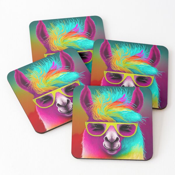 Item preview, Funny llama in candy colors with sunglass designed and sold by Victorsju.
