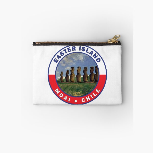 Item preview, Easter Island Chile Watercolor Badge designed and sold by KrisSidDesigns.