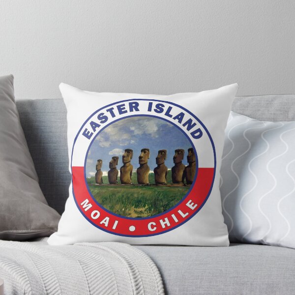 Item preview, Easter Island Chile Watercolor Badge designed and sold by KrisSidDesigns.