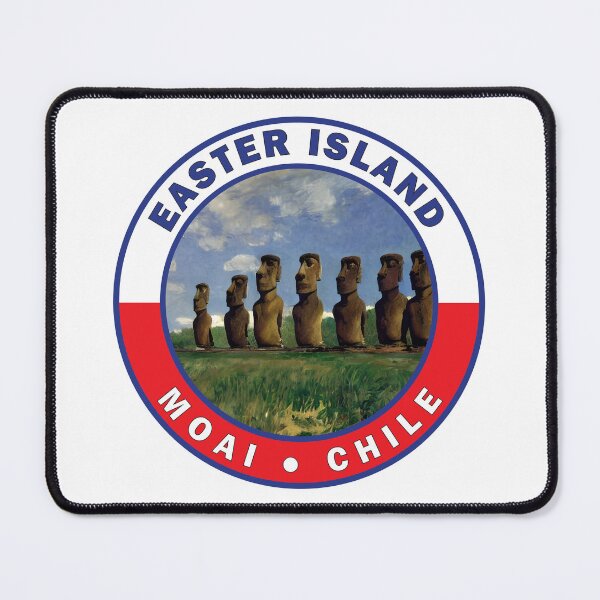 Item preview, Easter Island Chile Watercolor Badge designed and sold by KrisSidDesigns.
