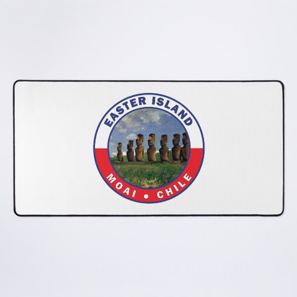 Item preview, Easter Island Chile Watercolor Badge designed and sold by KrisSidDesigns.
