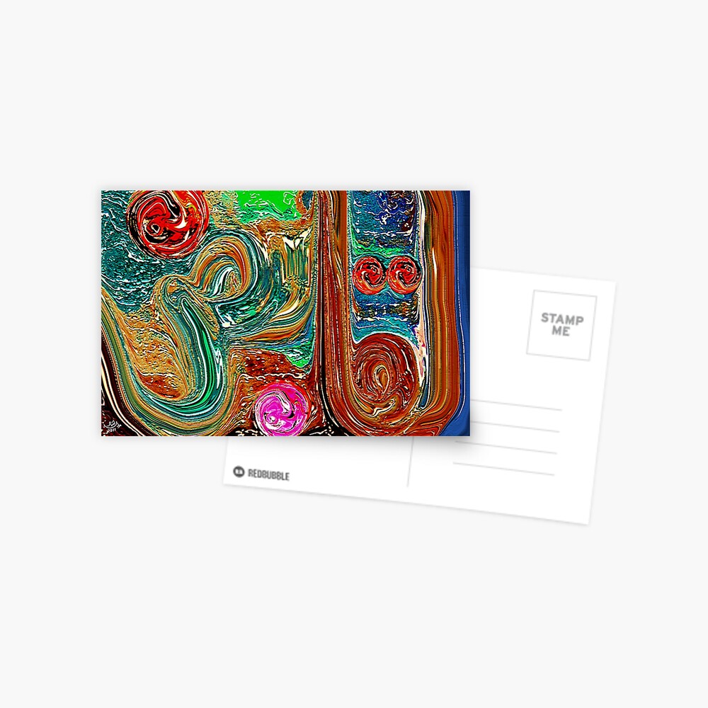 al-qabiz-allah-name-modern-calligraphy-painting-postcard-by-hamidsart