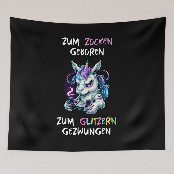 Item preview, Unicorn - Born To Gamble, Forced To Glitter designed and sold by PD-Store.
