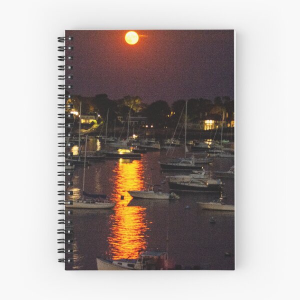 Item preview, Harvest Moon 2022 over Marblehead Harbor  designed and sold by Ruth Curtis.