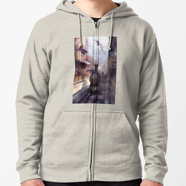 Art de la ville de Darjeeling Veste zippée à capuche