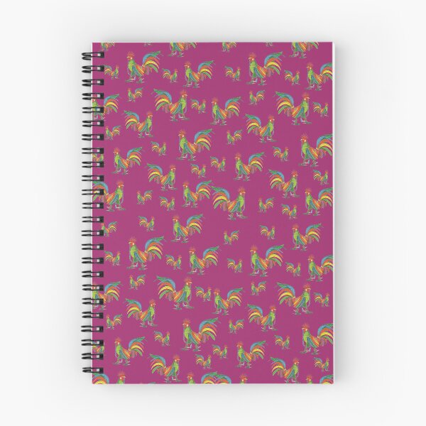 Aperçu de l'œuvre Motif Punky Coq sur Mauve créée et vendue par AJLeibengeist.