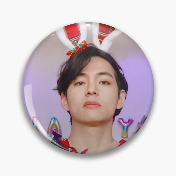 Item preview, Taehyung V Christmas Serious Bunny Sticker designed and sold by tokki-drawings.