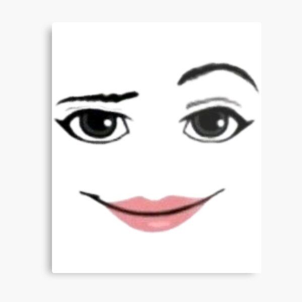 Roblox Woman Face Metal Print for Sale by rbopone
