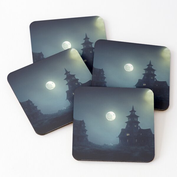 Item preview, A haunted house at Halloween. designed and sold by DSAHART.