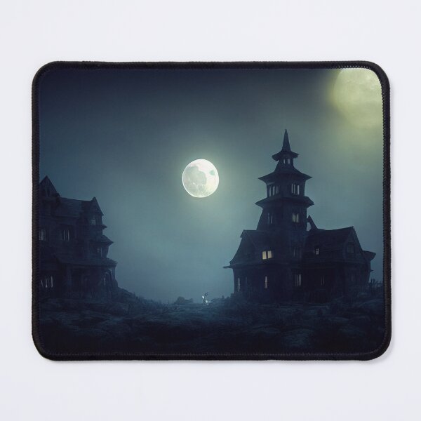 Item preview, A haunted house at Halloween. designed and sold by DSAHART.
