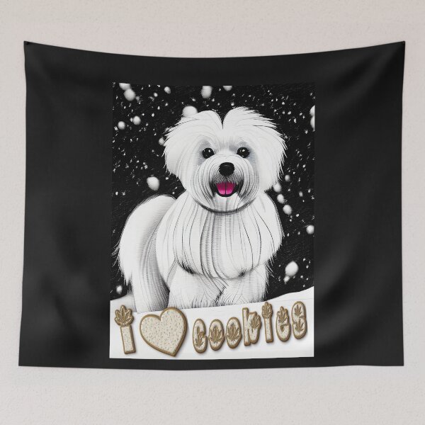 Item preview, Maltese dog loves cookies/ Maltese dog lovers/ Cute gift/ Dog lovers designed and sold by bubblylive.