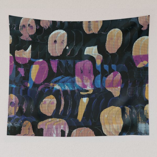 Item preview, Glitch Neon Crowds | Retro Art | 80s 90s Inspired designed and sold by hatodesigns.