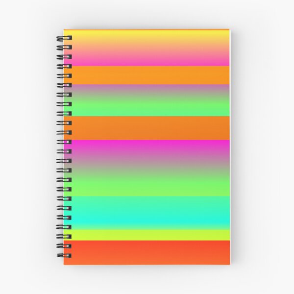 Item preview, Neon orange multicolor palette line pattern (horizontal) designed and sold by lausn.