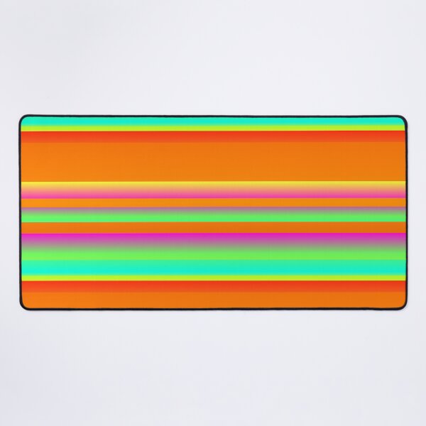 Item preview, Neon orange multicolor palette line pattern (horizontal) designed and sold by lausn.