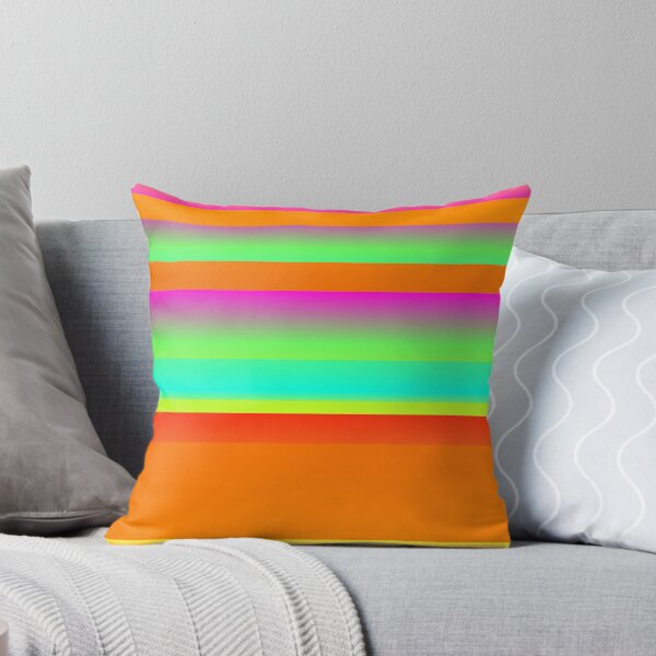 Item preview, Neon orange multicolor palette line pattern (horizontal) designed and sold by lausn.