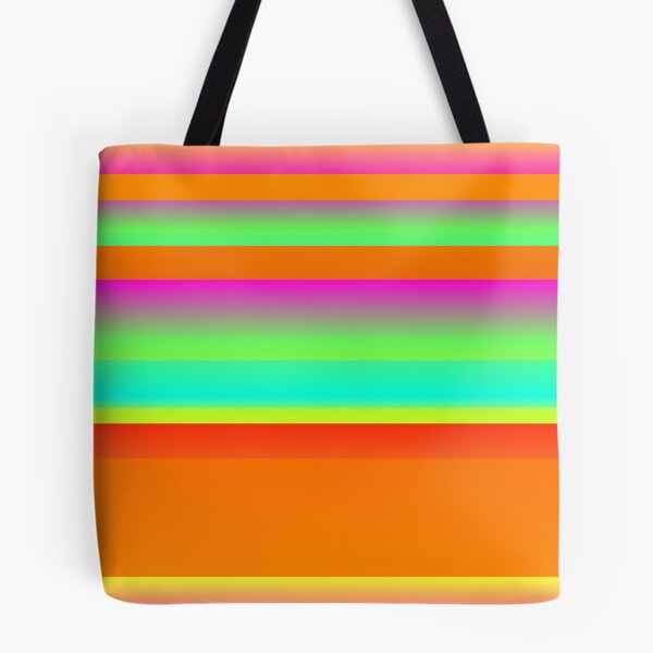 Item preview, Neon orange multicolor palette line pattern (horizontal) designed and sold by lausn.