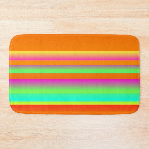 Item preview, Neon orange multicolor palette line pattern (horizontal) designed and sold by lausn.