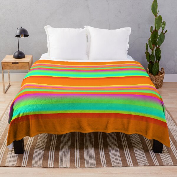 Item preview, Neon orange multicolor palette line pattern (horizontal) designed and sold by lausn.